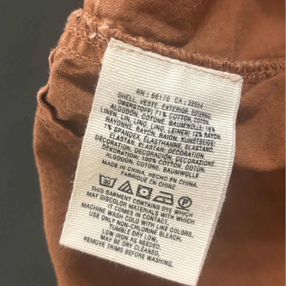 Anthropologie Reddish Brown Pants with Patterned Removable Belt The Wanderer 28 - Picture 3 of 8